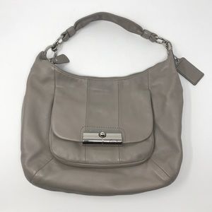 COACH Kristin Convertible Beige Leather Hobo Bag